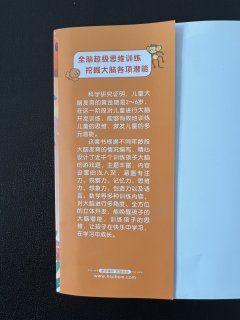 给三岁外甥女买的书籍：最强大脑思维训练