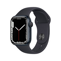 AppleWatchSeries7智能手表GPS款41毫米午夜色铝金属表壳午夜色运动型表带MKMX3CH/A