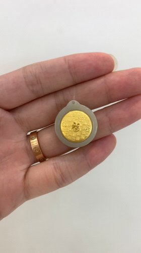 六一儿童节买给小芝麻的金镶玉福临门吊坠