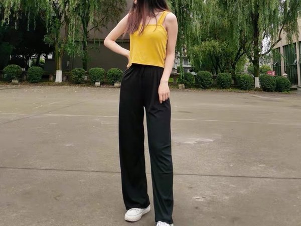 FOURDATRY夏季冰丝阔腿裤