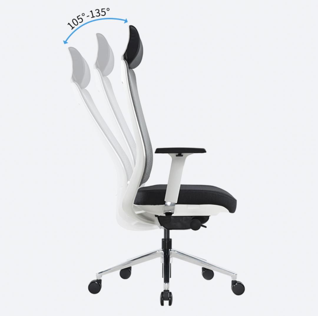 精一FILO家用人体工学椅，S型靠背+可调节腰靠，360°升降式可旋转底盘