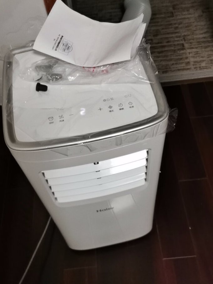 海尔移动空调怎么样 制冷效果可以,体积很小,移动方._什么值得买
