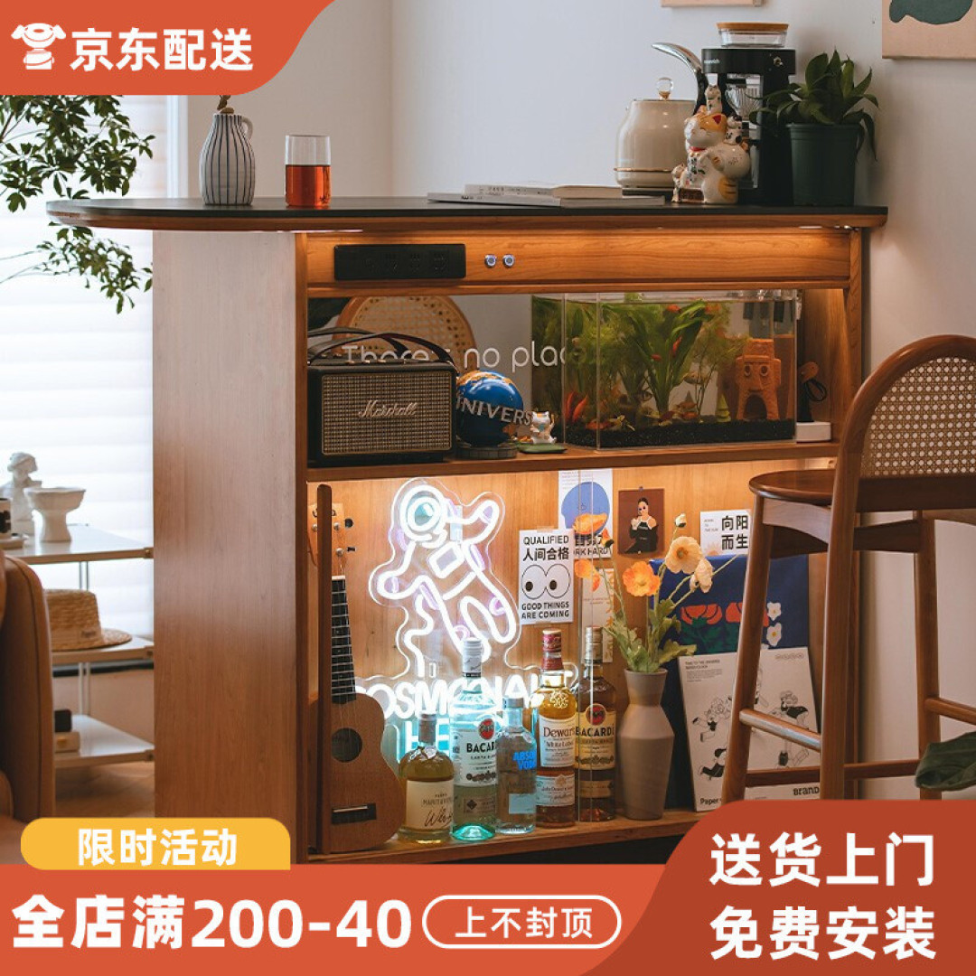 木邻新品岩板岛台,长虹玻璃+云朵灰岩板+多功能餐边柜