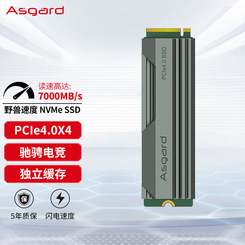 国货固态王中王 Asgard阿斯加特AN4 YMTC颗粒 PCIe4x4旗舰M.2 SSD 体验分享