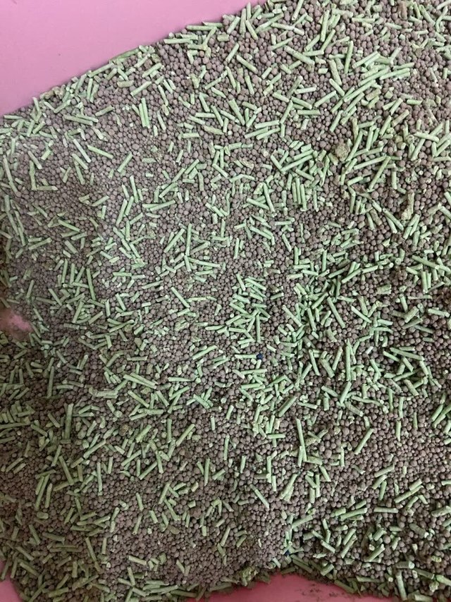 我平时喜欢把豆腐猫砂和膨润土猫砂混合在一