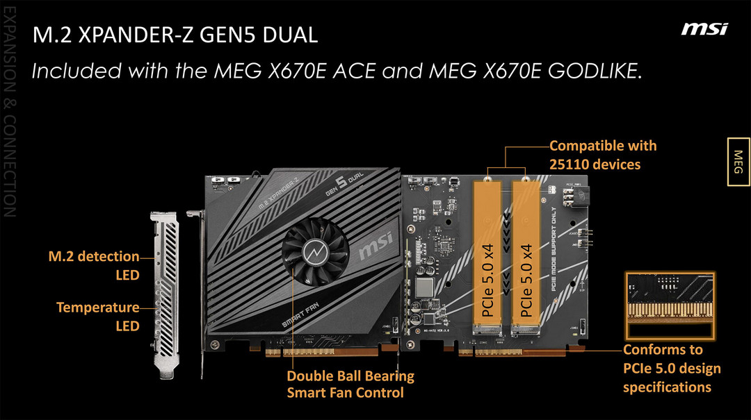 支持AMD新锐龙：微星发布四款 X670E 系列主板，支持PCIe 5.0 SSD扩展卡