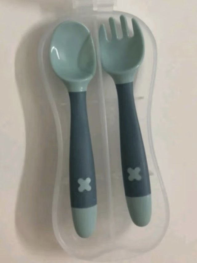 Babycare超好用的弯头叉勺套装