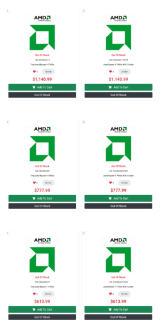 网传丨AMD 新锐龙已上架国外零售店，价格曝光