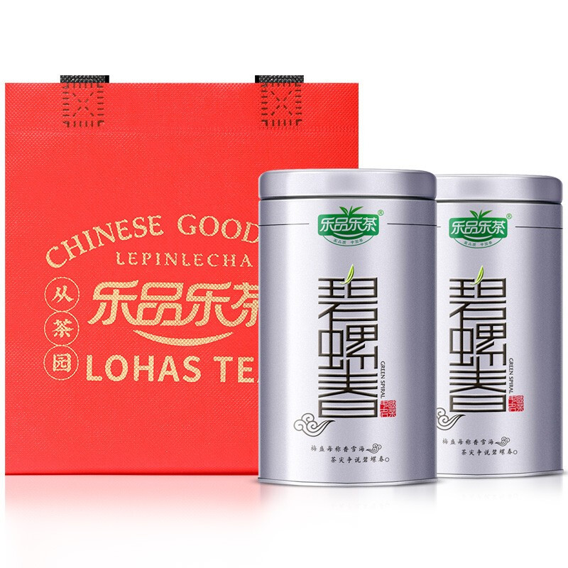 夏天喝新茶喽。乐品乐茶新版本的鲜绿色特级碧螺春开箱。