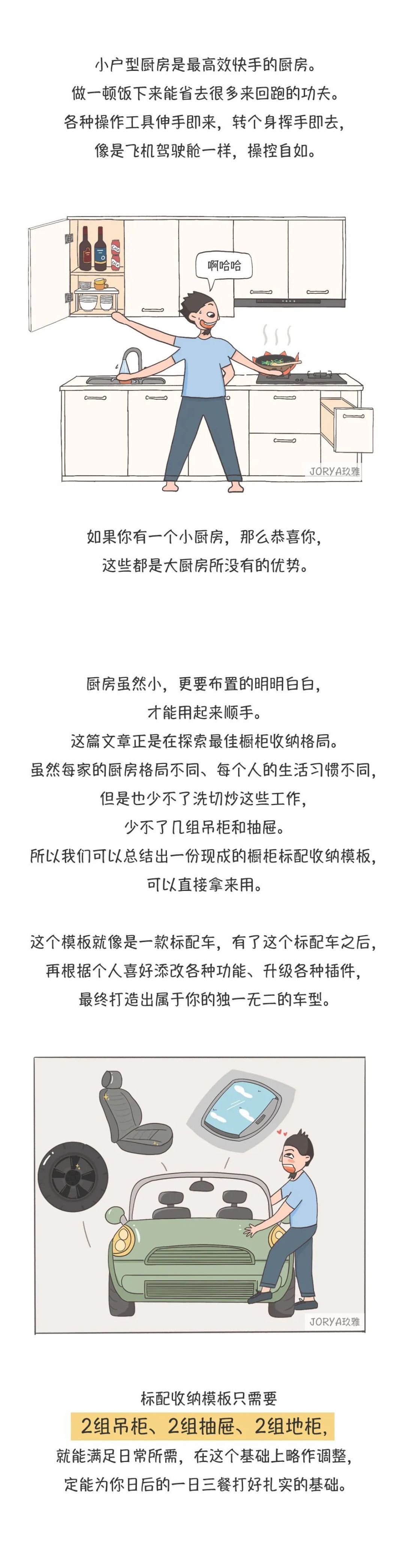 中国式小厨房别再乱糟糟了！橱柜用2+2+2布局法，用10年也不乱