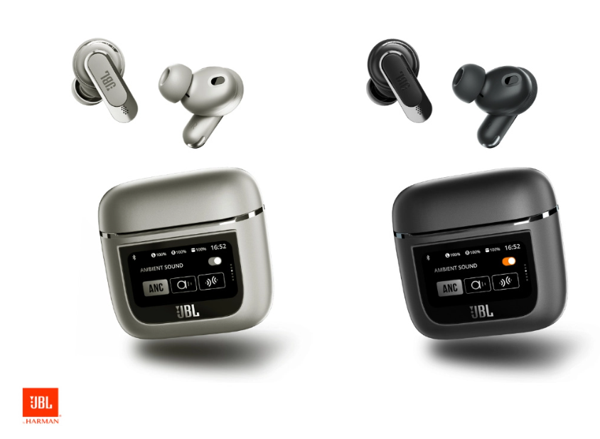 jbl tour pro 2 真无线蓝牙耳机:led 触控屏