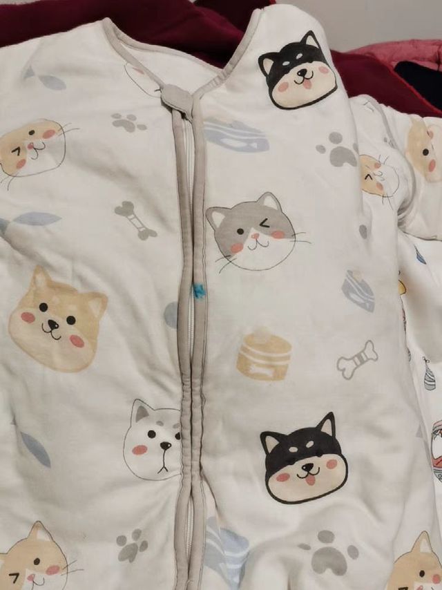 奶油汪汪喵宝宝睡袋！懒妈妈必备！