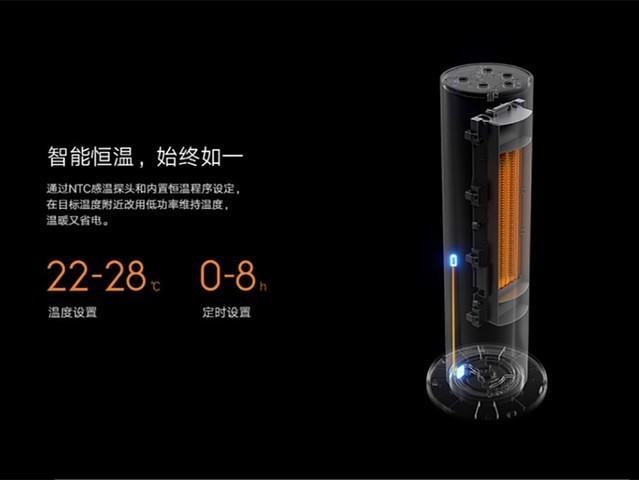 小米推出米家立式暖风机Lite：支持3秒即热、70℃广角送风