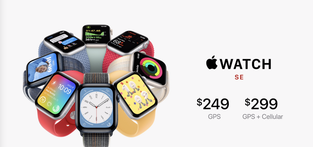 苹果发布 Watch SE2 ，支持车祸检测，速度提升 20%
