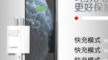 品胜（PISEN） 品胜苹果11lightning转type-c数据线iPhone12x充电转接线 苹果PD闪充线1米+20W快充PD头套装