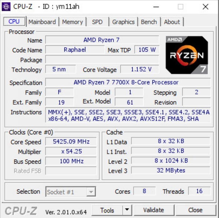 网传丨有点强~amd 新锐龙7 7700x 正式版 cpu-z 和 gb 跑分出炉