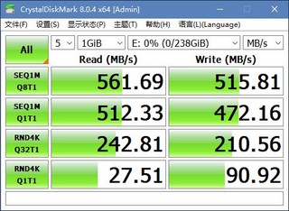 铨兴S101 256GB SATA固态硬盘简单测试