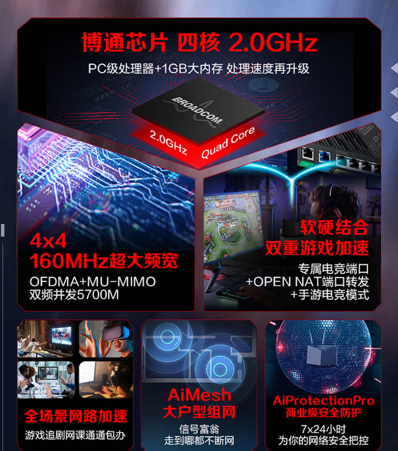 华硕推出 RT-AX86U Pro“巨齿鲨”专业版，升级处理器，信号覆盖更广