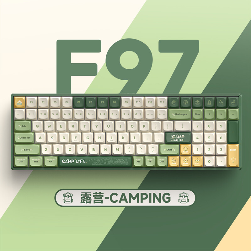 给键盘一点野趣，颜值和手感都很顶的铝厂露营F97