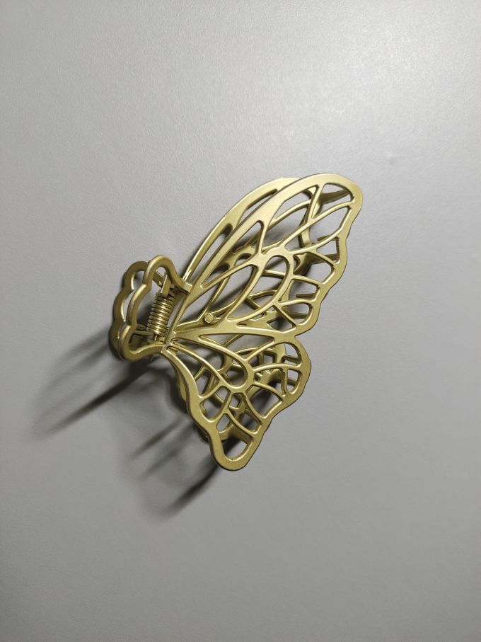 youe shone发饰怎么样 超级优雅的金属蝴蝶抓夹!_什么值得买