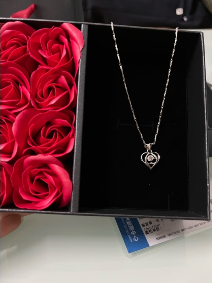 圣雅罗999足银项链女士款锁骨链学生时尚足