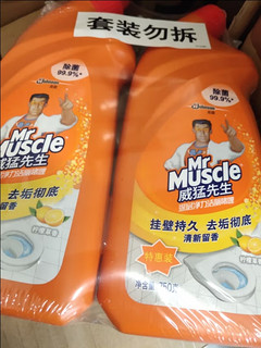 威猛先生（Mr Muscle）洁厕剂 750g*4瓶 柠