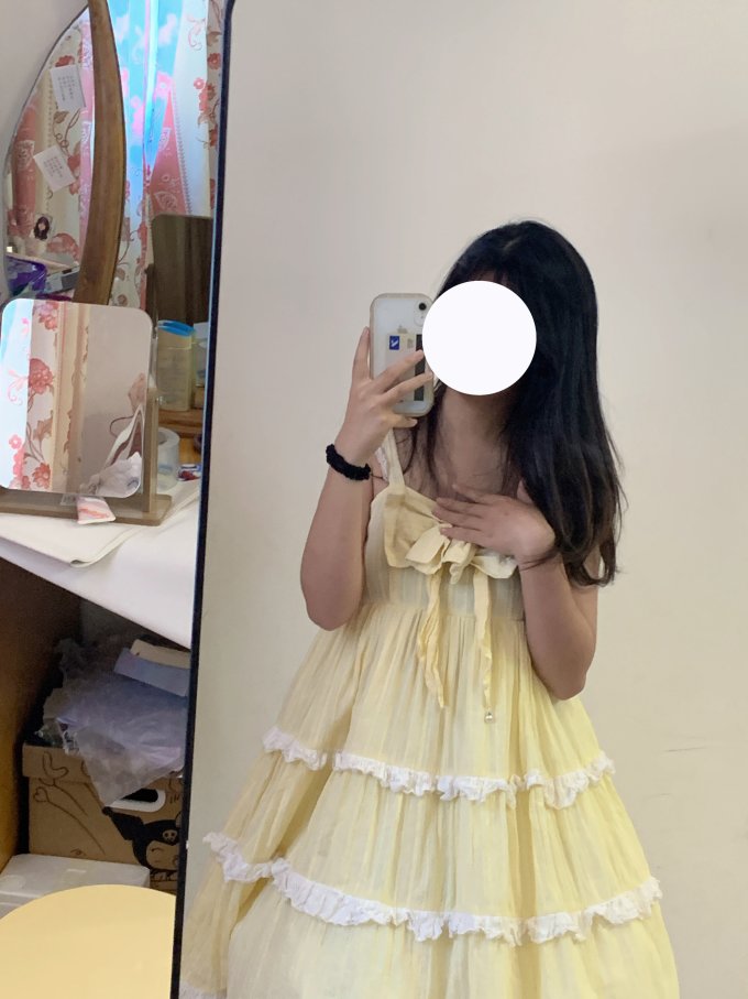 白绵糖连衣裙