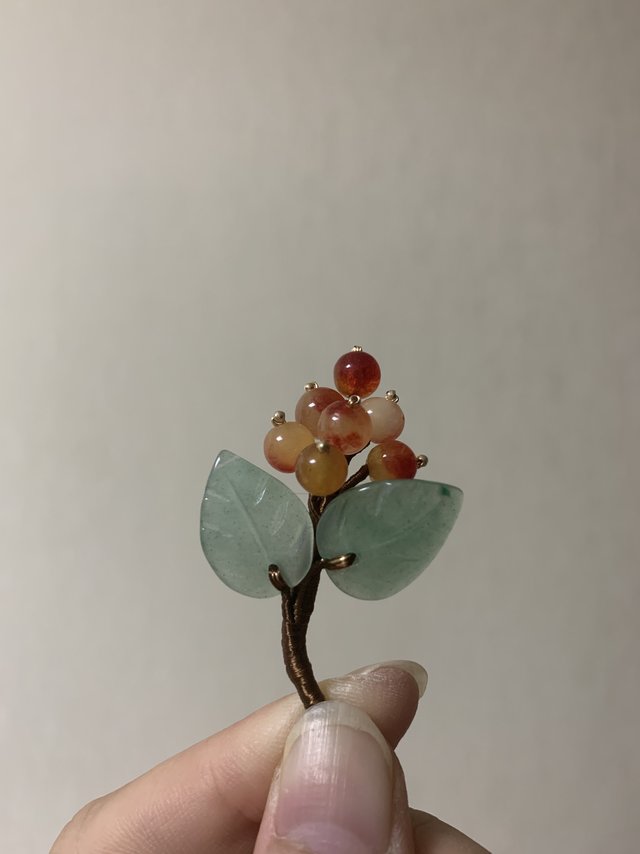 秋天里的红果果胸针