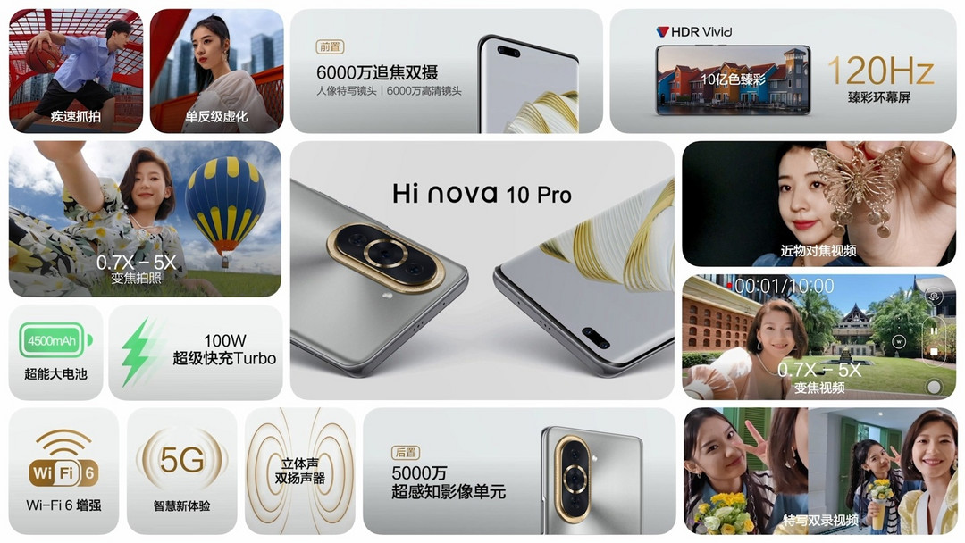 支持5G！华为智选 Hi nova 10 系列手机发布，跟 nova 10 系列同源