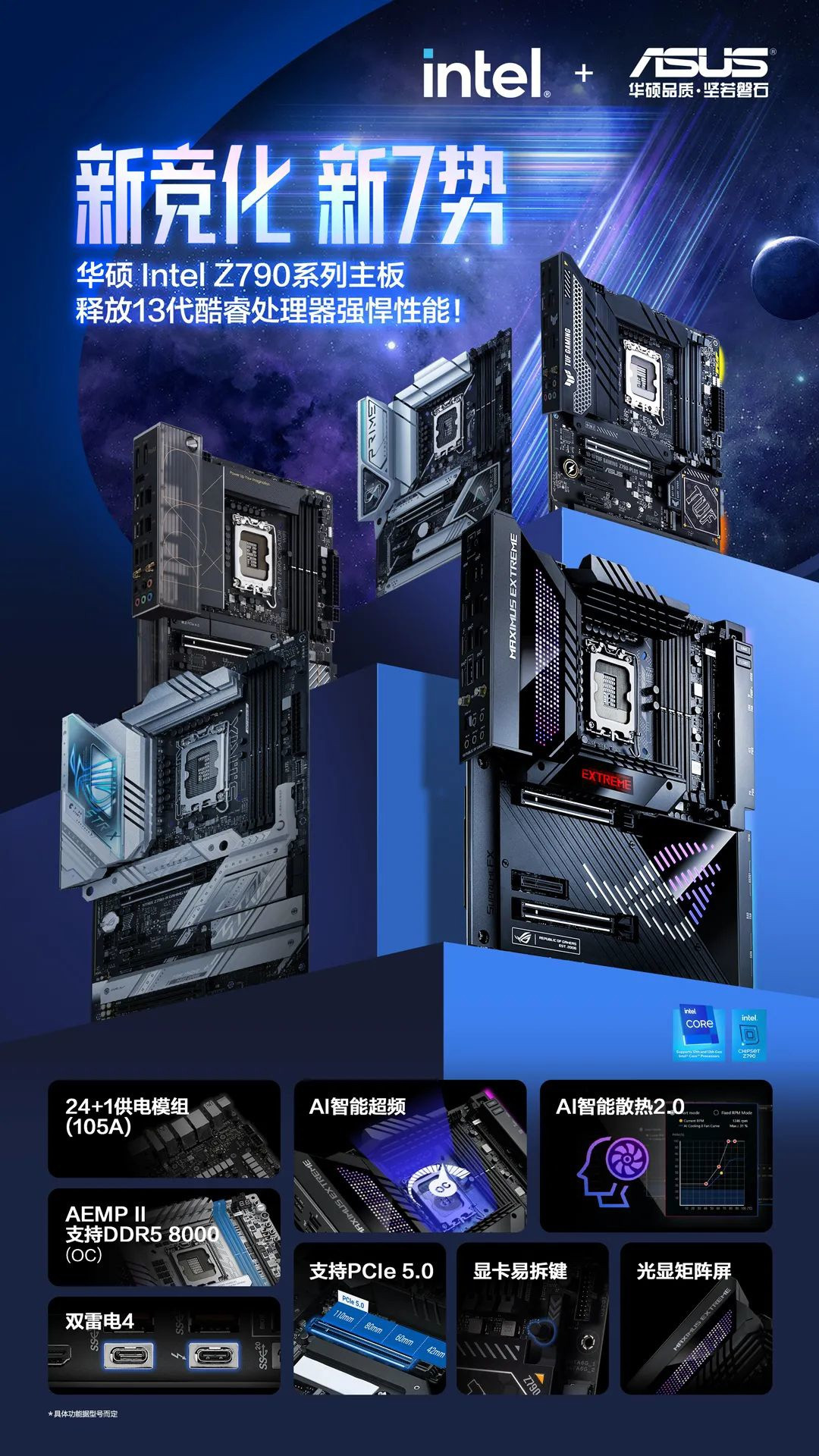 华硕 Z790 系列主板现已开售，释放13代酷睿强悍性能