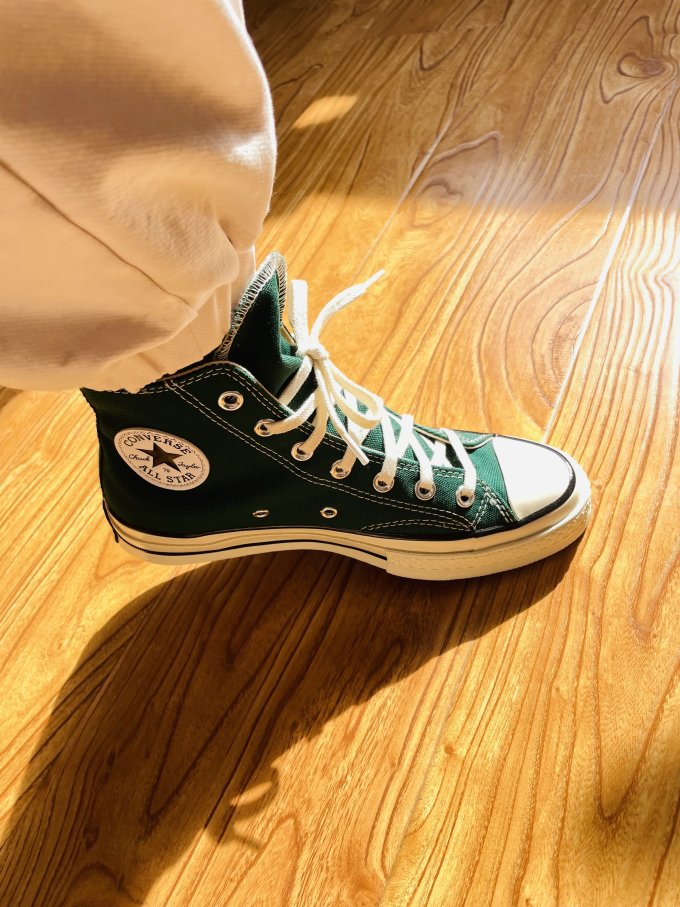 匡威运动板鞋怎么样 匡威1970s高帮丛林绿,真的很好看_什么值得买