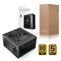 九州风神（DEEPCOOL）额定600WPM600D电脑电源（金牌认证/稳定架构/智能温控/直出线材）