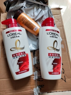 巴黎欧莱雅精油润养/修复洗发露500ml*2