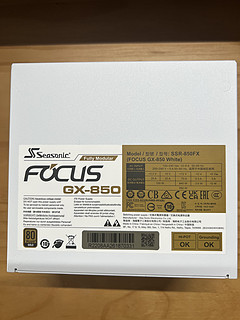 白色的海韵GX850金牌电源