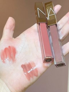 Nars 纯欲唇蜜试色！它俩火不是没道理