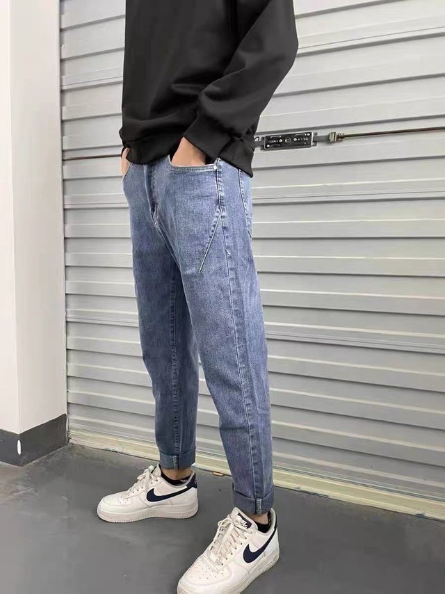 秋冬加绒加厚男士牛仔裤