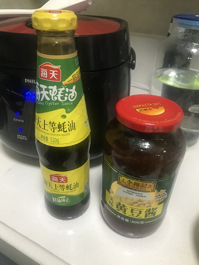 蚝油，豆瓣酱，青瓜炒牛肉试味