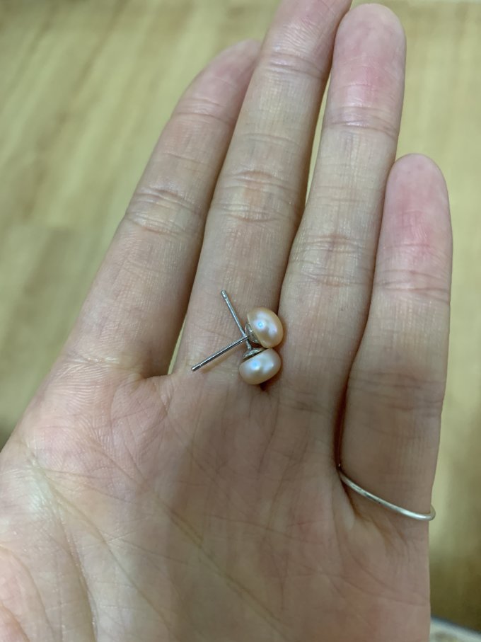 素觉珍珠耳饰