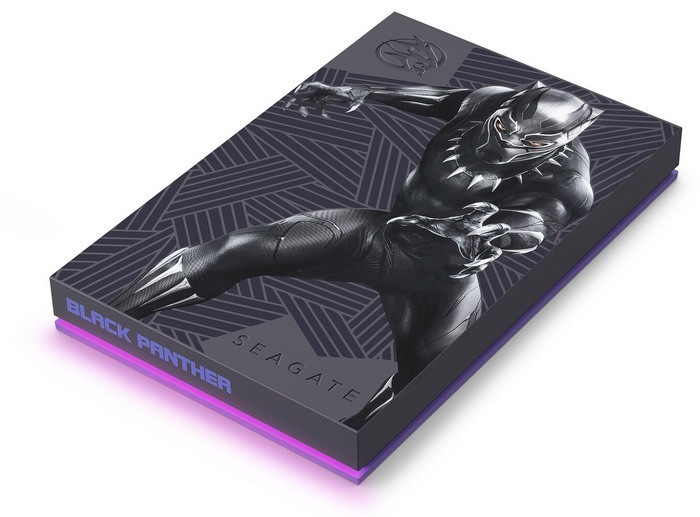 希捷发布《黑豹》联名款移动硬盘，2TB，绚丽灯效