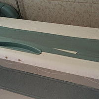 硅胶折叠浴缸使用时间长了有渗色和霉菌怎么办，这次用84消毒液和无纺布彻底去除了！