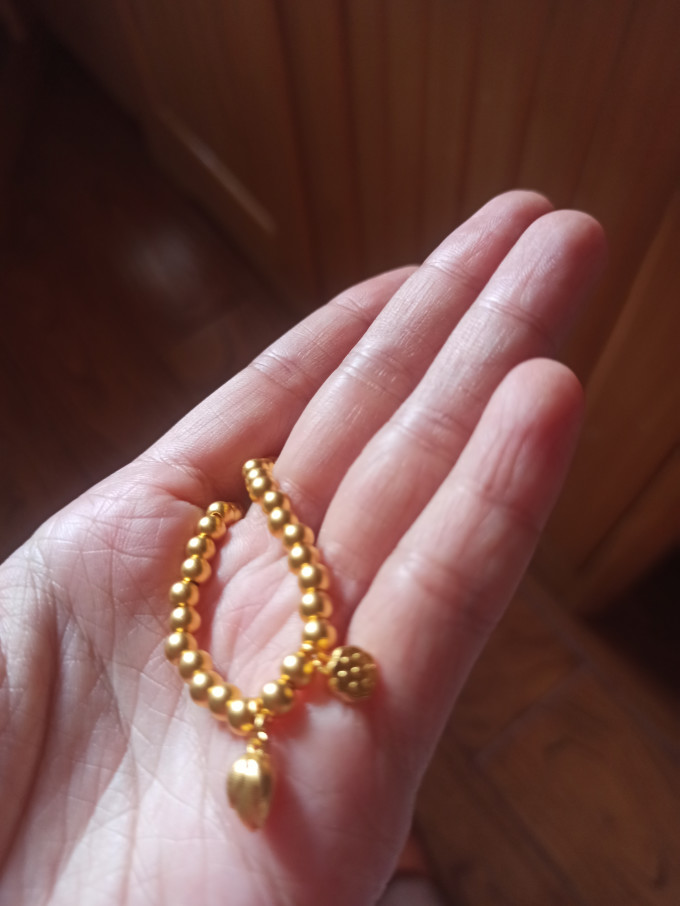御纯金黄金手镯/手链/脚链