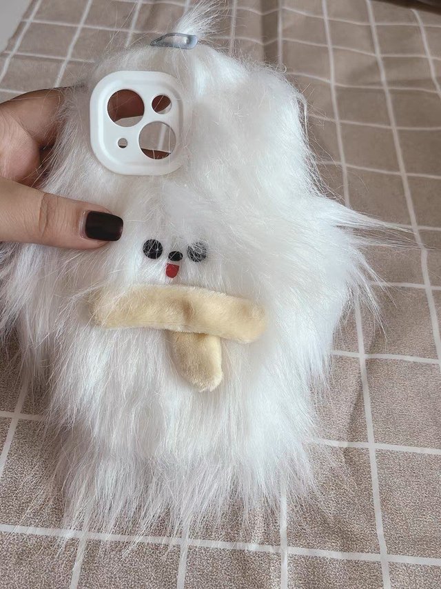 毛绒小辫子狗狗手机壳～  巨可爱