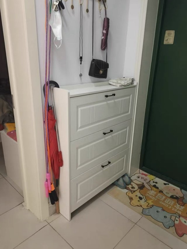 简约超薄翻斗鞋柜家用门口入户玄关柜一体