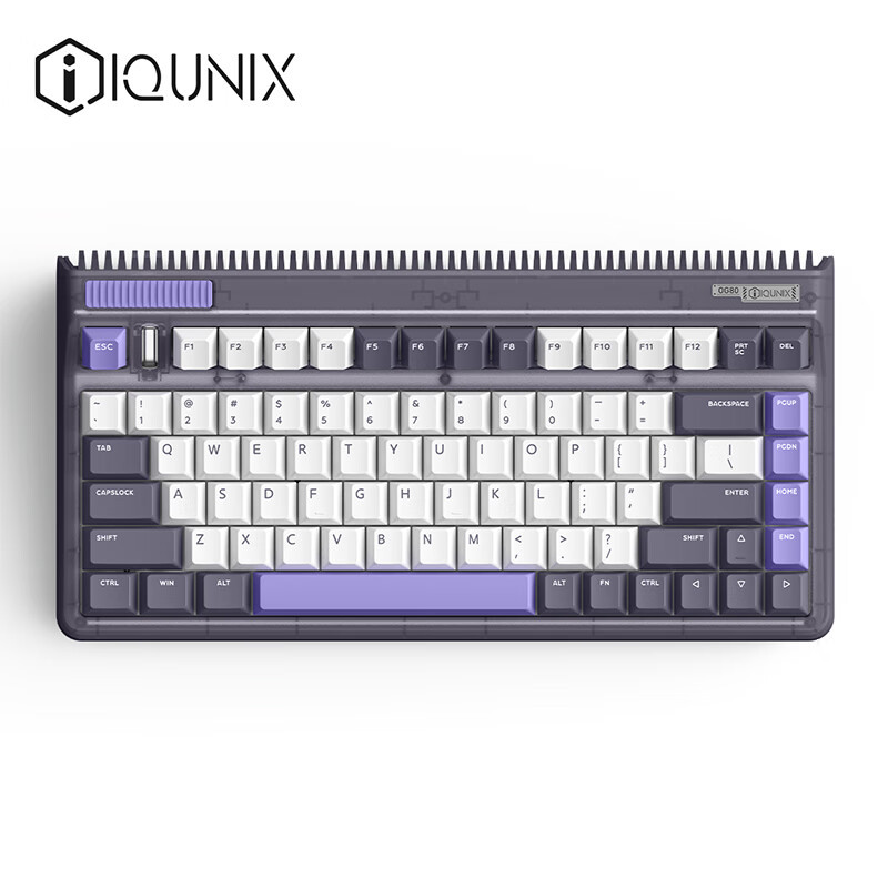 低调而不失气质的薄藤配色IQUNIX OG80机械键盘