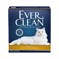 美国原装进口EverClean铂钻_低尘少带出除臭猫砂（金标）22.5磅（10.2kg）