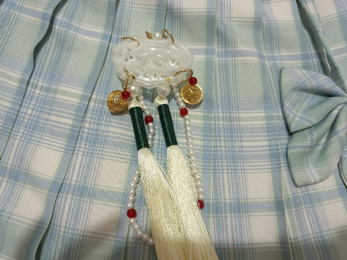 宫绦圆领袍腰绳明制道袍流苏玉佩