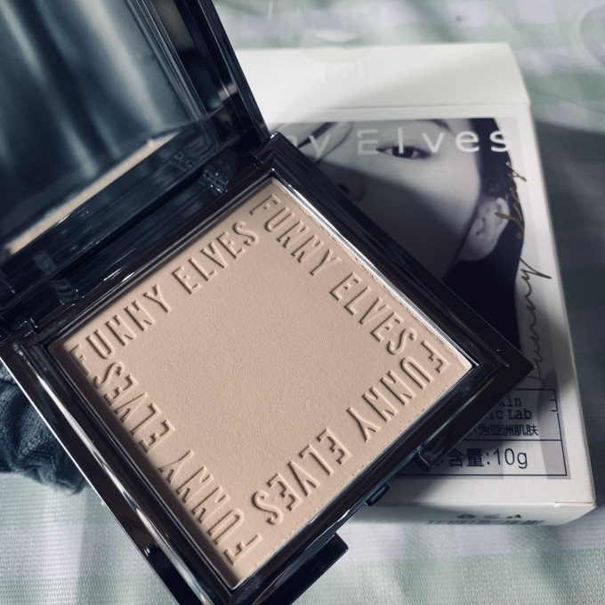 funnyelves粉饼控油定妆持久遮瑕粉饼_什么值得买