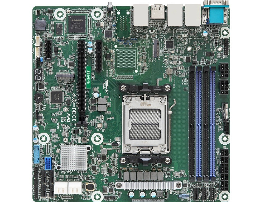 华擎发布 B650D4U M-ATX主板，支持AMD新锐龙