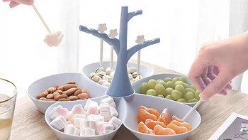 创意分格果盘客厅家用水果盘干果盘酒吧KTV糖果盘子零食水果拼盘