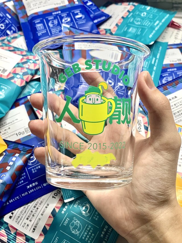 高硼硅玻璃高透水杯！买咖啡就送！
